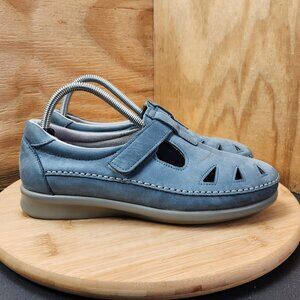 SAS Roamer Womens Blue Leather Tripad Comfort Shoes Size 9